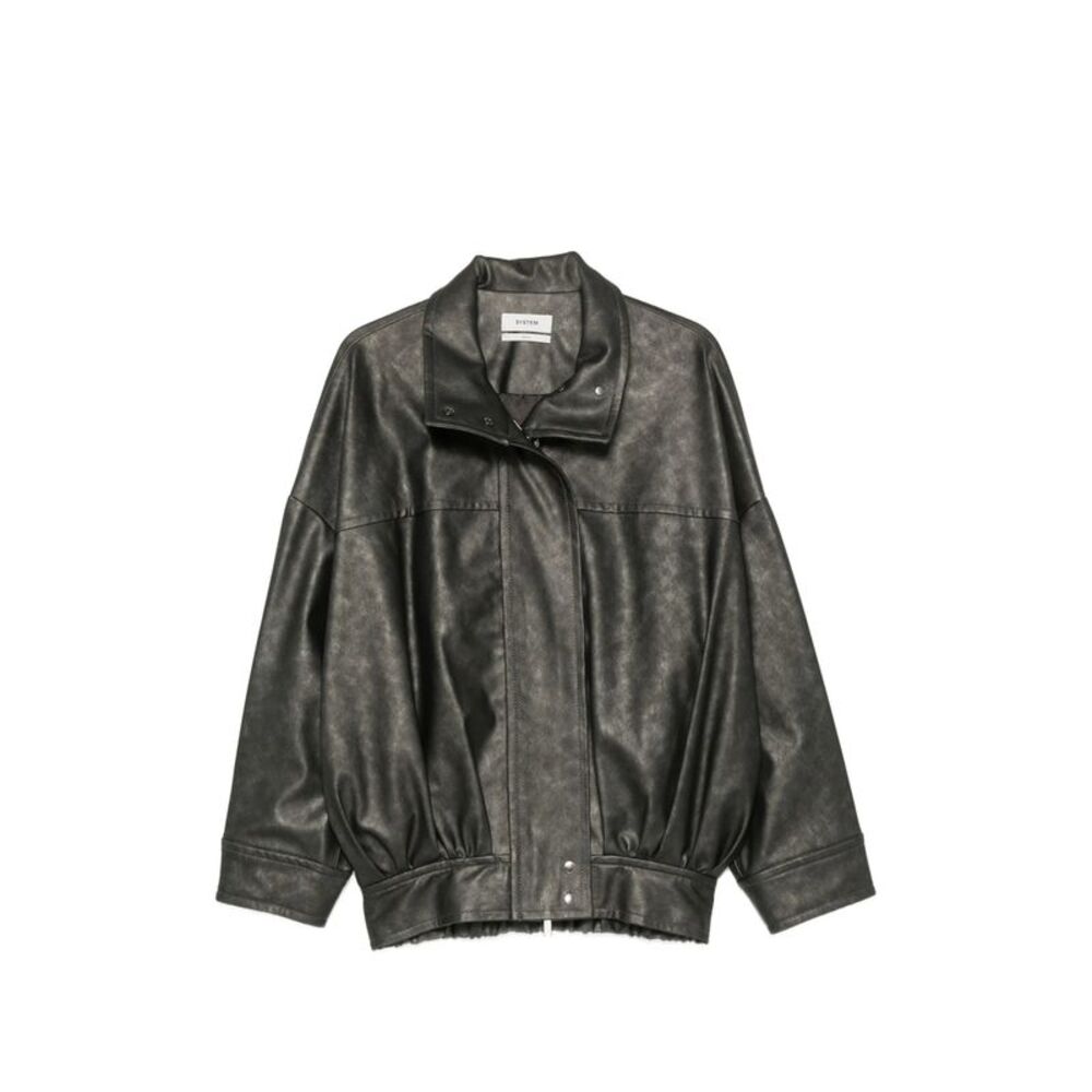 System Grey Jackets - Biker Jackets Women
